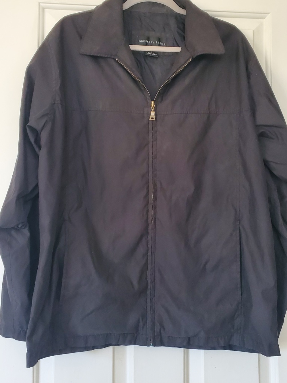 Geoffrey Beene Black Fully Lined Water Repelling Men's Jacket LARGE